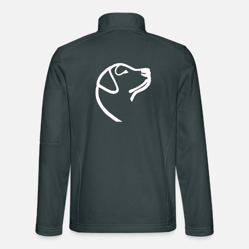 Esquisse du labrador blanc Veste en tissu softshell Unisexe