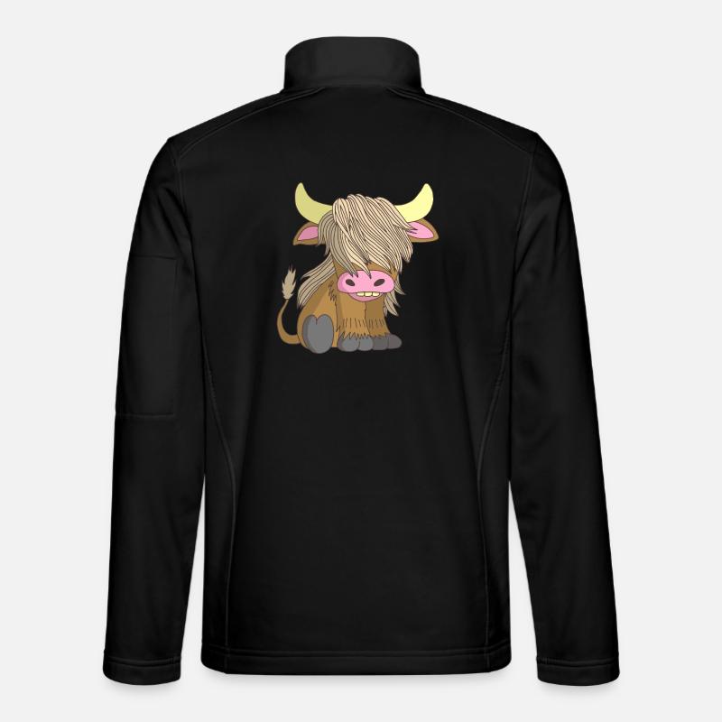 Long-haired cow Unisex Softshell Jacket