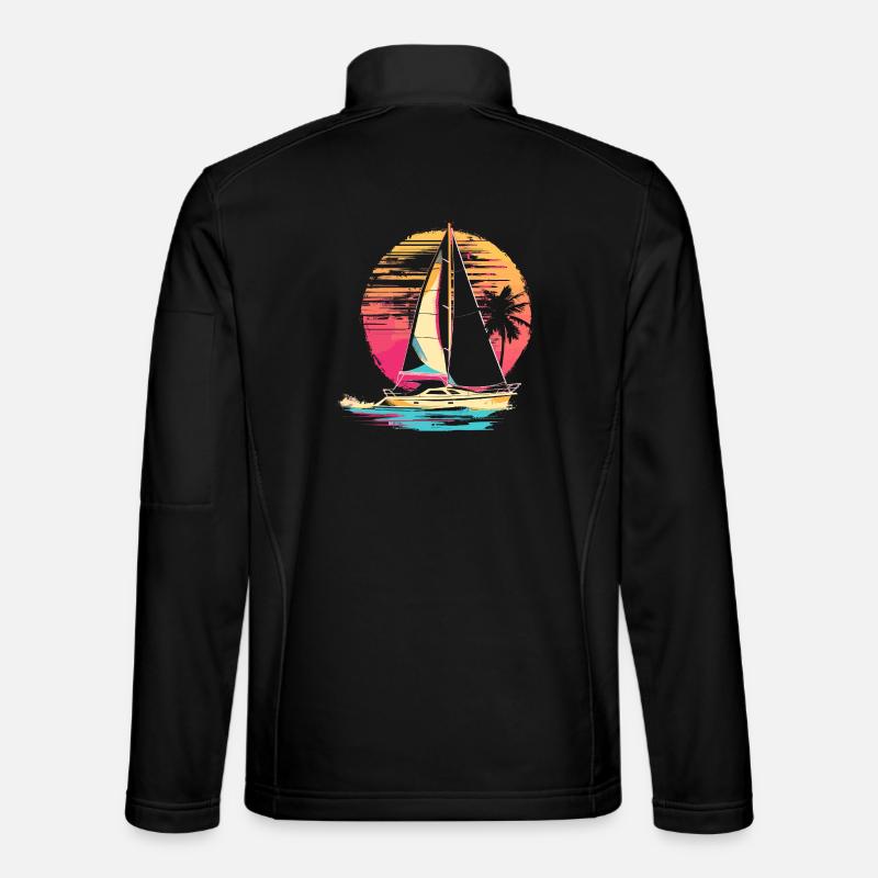 90er Segeln - Unisex Softshelljacke - Schwarz