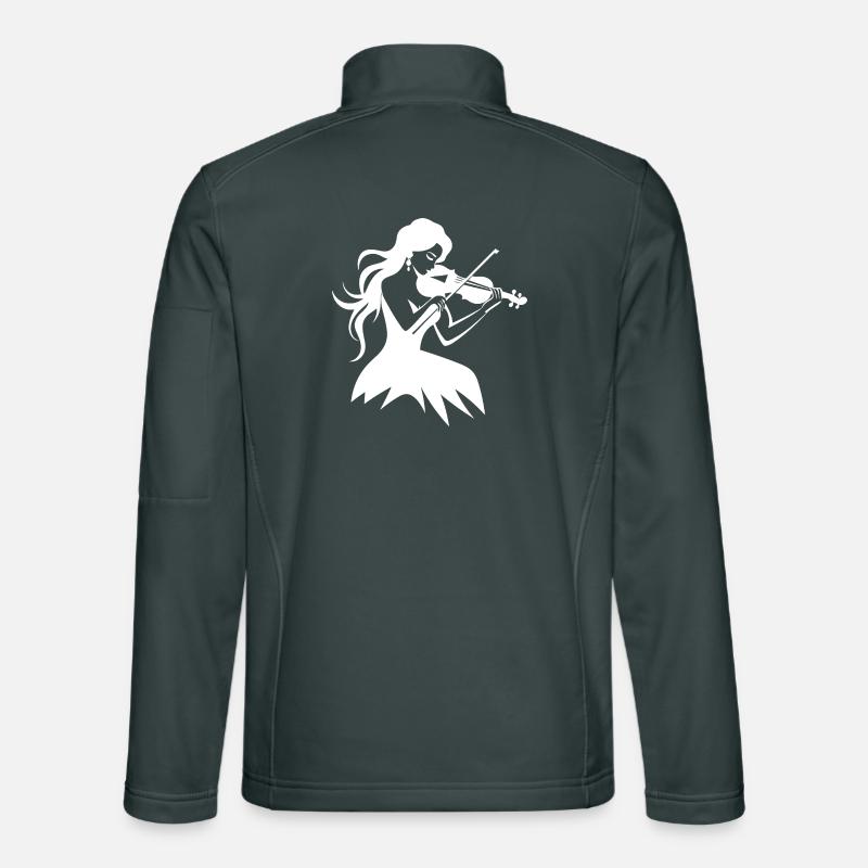 Fiddle Girl Drawing Unisex Softshell Jacket