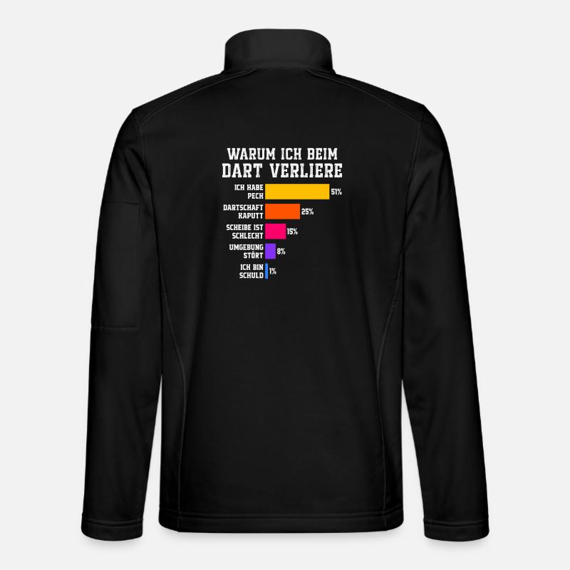 Warum ich beim Dart verliere Darts - Unisex Softshelljacke - Schwarz