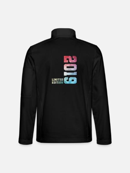 7. Geburtstag Limited Edition 2019 – Jahrgang 2019 - Unisex Softshelljacke - Schwarz - Hinten