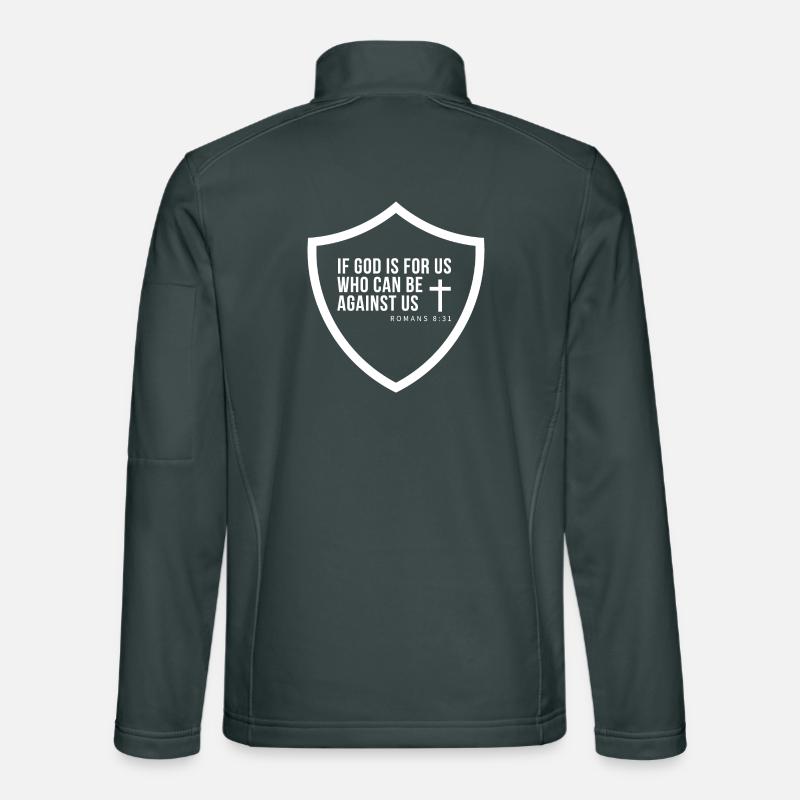 Glaubensschild Romans 8:31 Unisex Softshelljacke