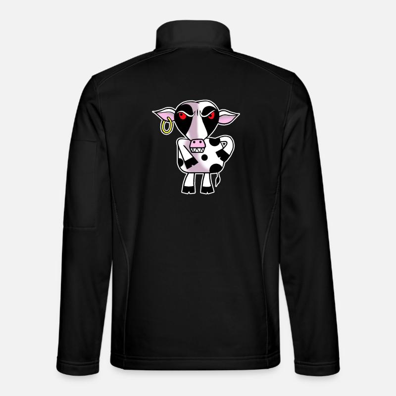 Angry cow - Unisex Softshell Jacket - black