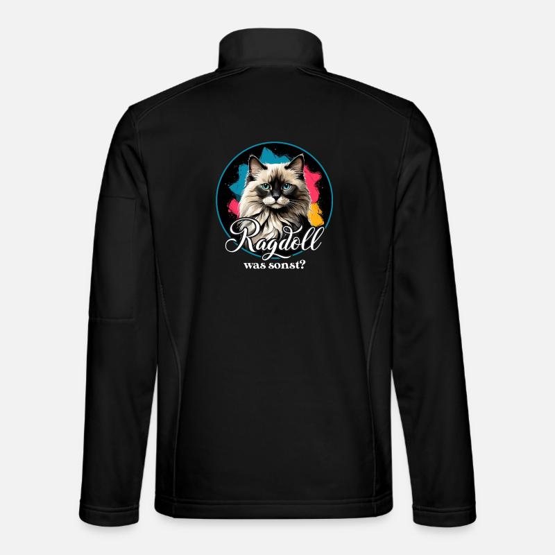 Ragdoll Cat - Unisex Softshell Jacket - black