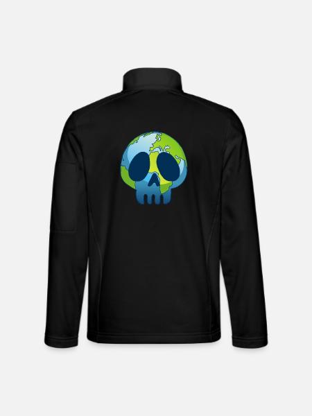 The skull of planet Earth - Unisex Softshell Jacket - black