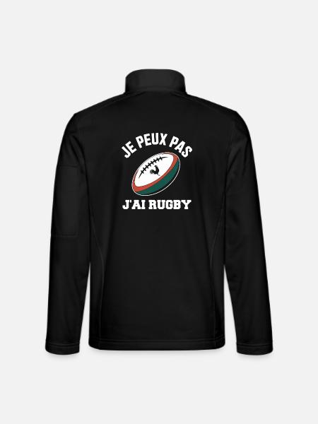 I can't I have rugby - Unisex Softshell Jacket - black