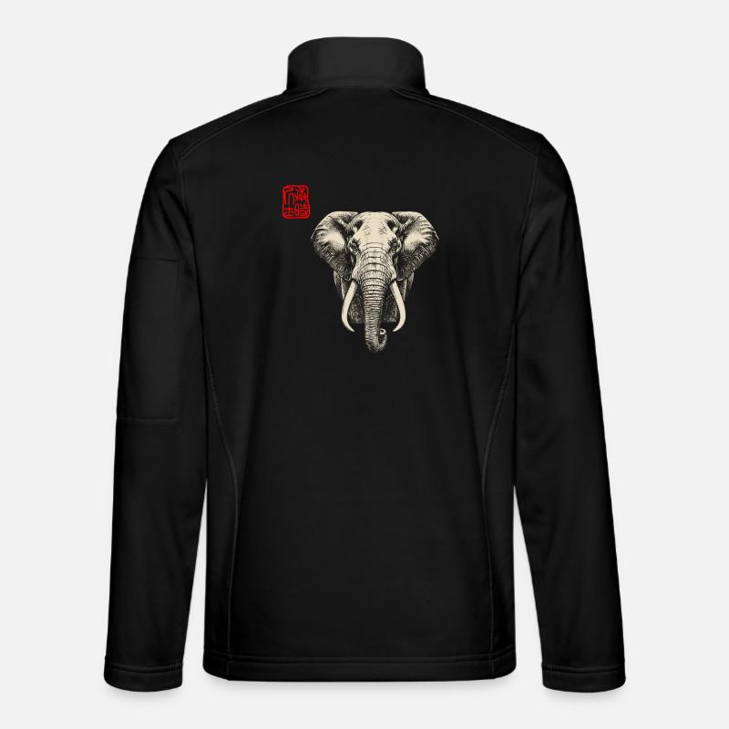 Elephant Asian - Unisex Softshell Jacket - black