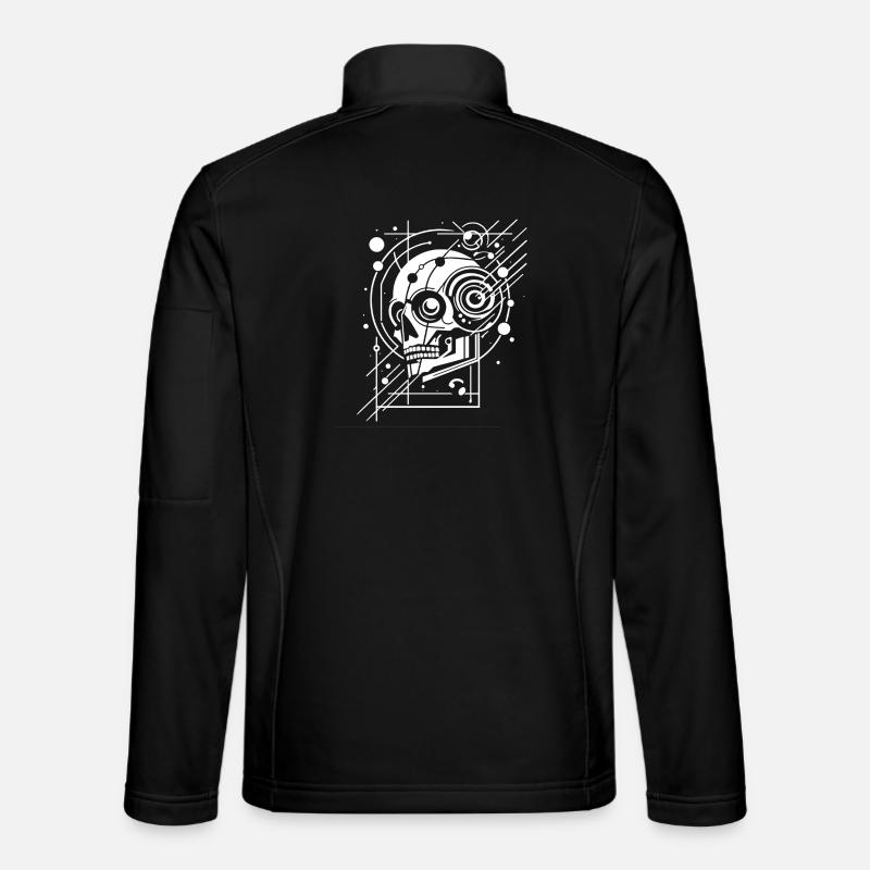 Zybernetische Totenschädelgeometrie - Unisex Softshelljacke - Schwarz