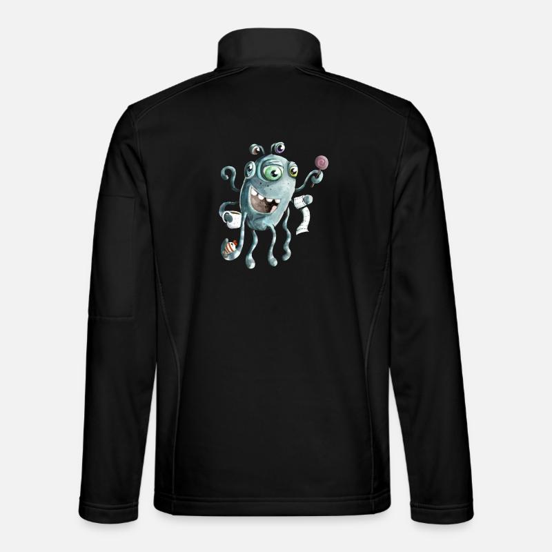 Mostro divertente del mare profondo - Giacca softshell unisex - nero