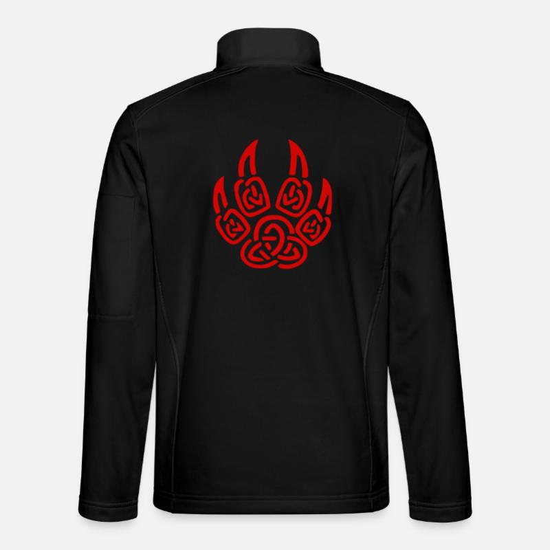 Red viking wolf claws - Unisex Softshell Jacket - black