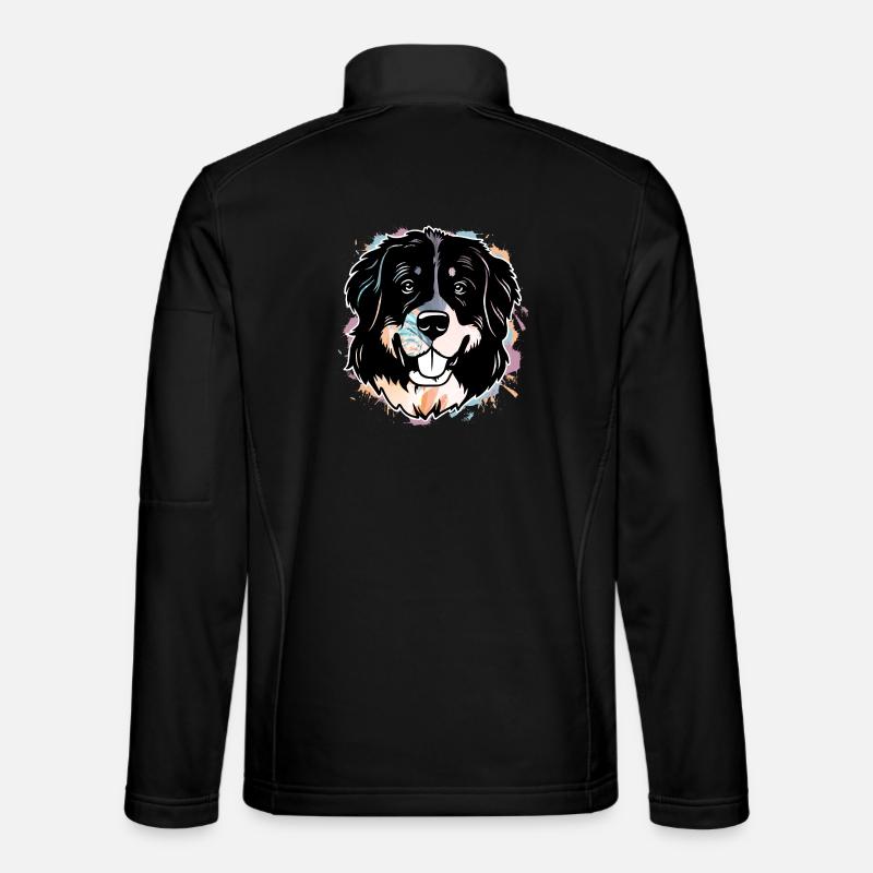 Bernese Mountain Dog - Unisex Softshell Jacket - black
