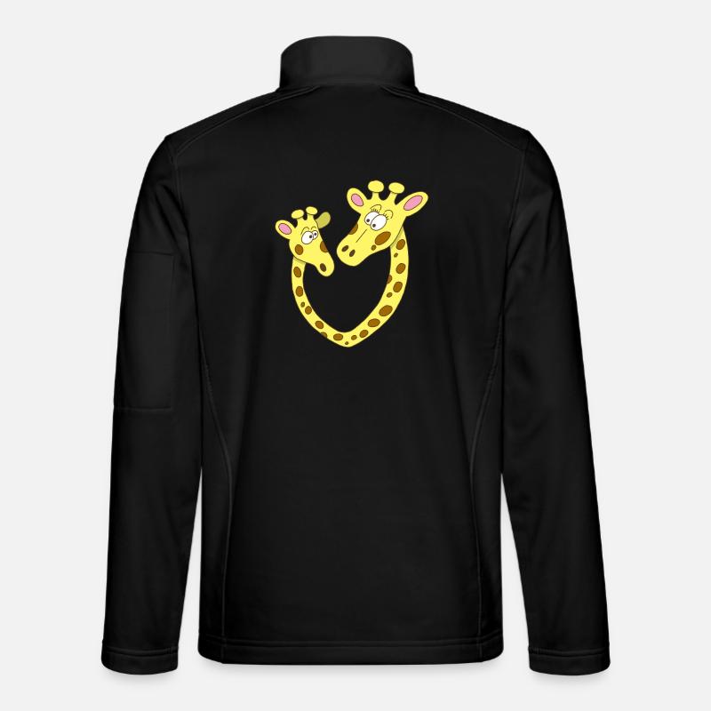 Giraffe Heart - Unisex Softshell Jacket - black