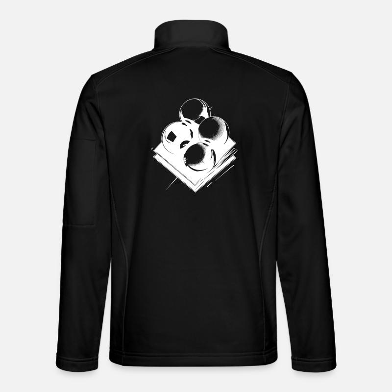 Billardkugeln Skizze - Unisex Softshelljacke - Schwarz