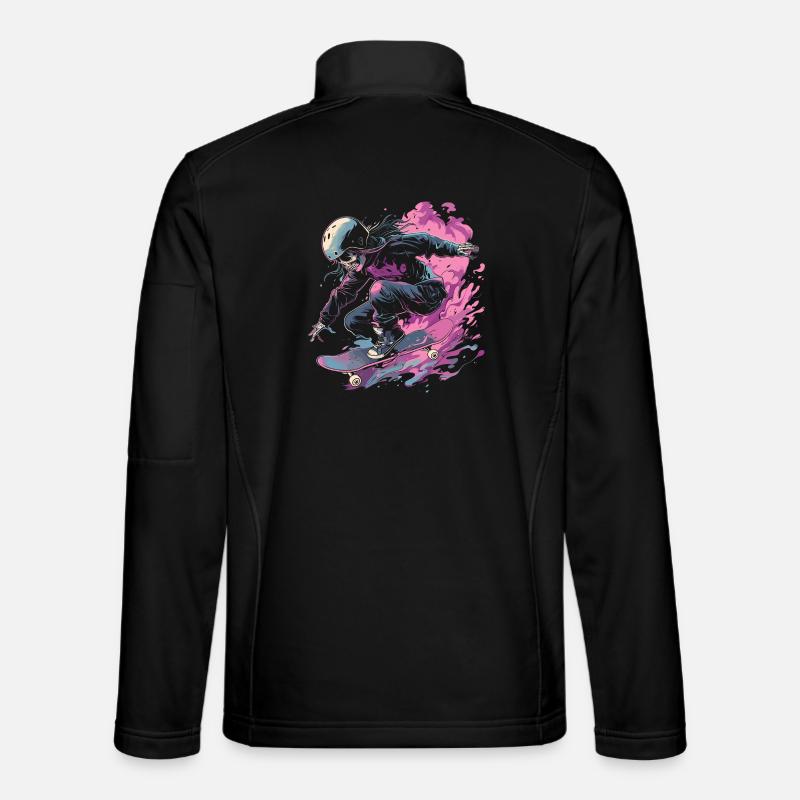 Skateboarder Mädchen - Unisex Softshelljacke - Schwarz