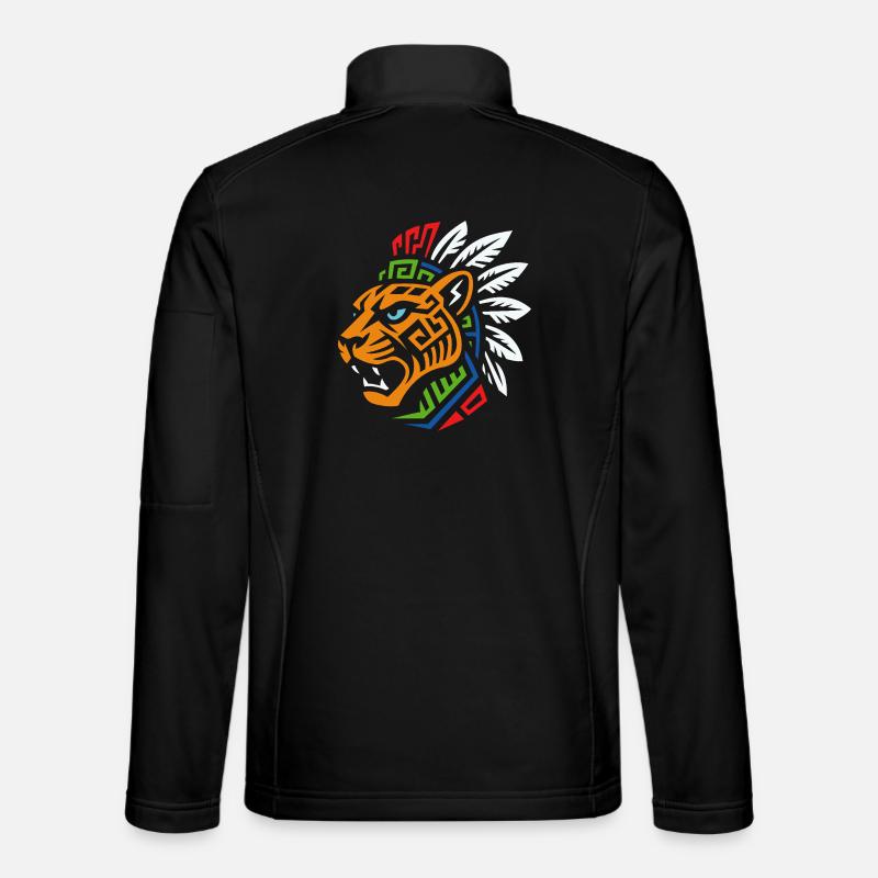 Tribal Tiger – Powerful ethnic design - Unisex Softshell Jacket - black