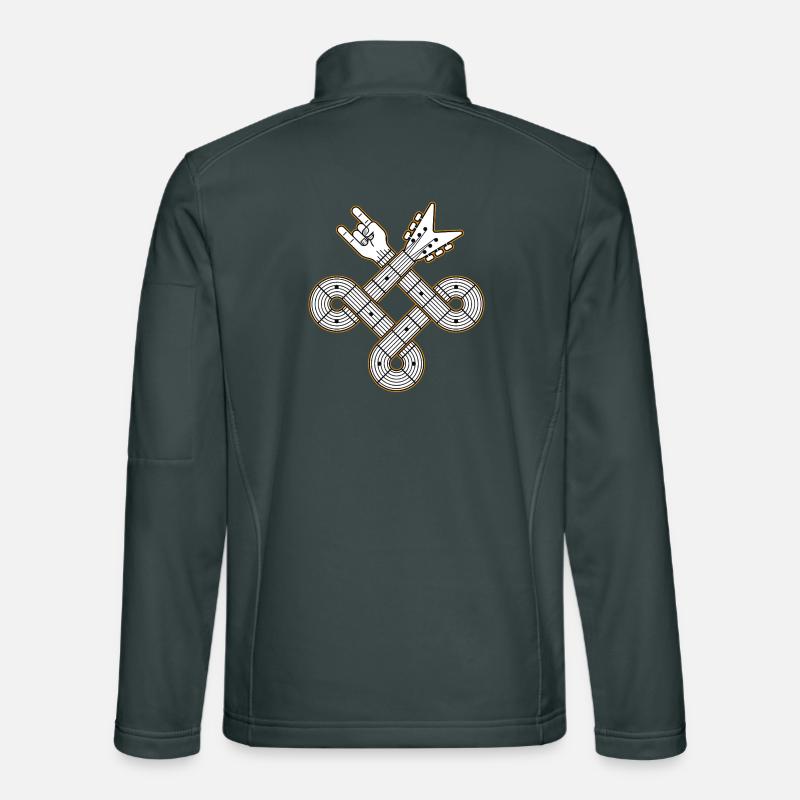 Interlaced Guitar Celtic Knot Unisex Softshell Jacket