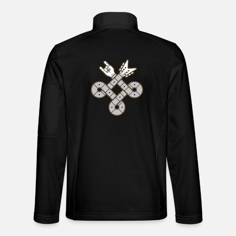 Interlaced Guitar Celtic Knot - Unisex Softshell Jacket - black