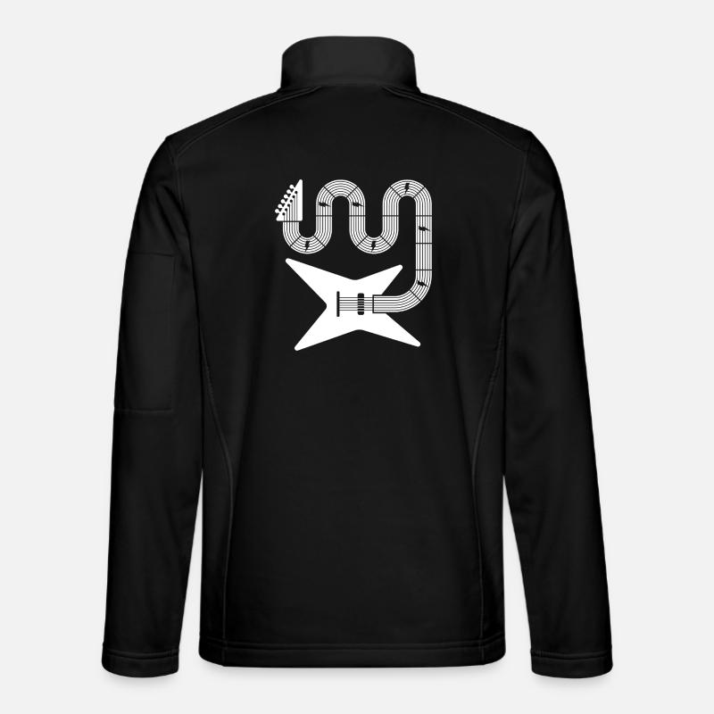 Abstract Electric Guitar - Unisex Softshell Jacket - black