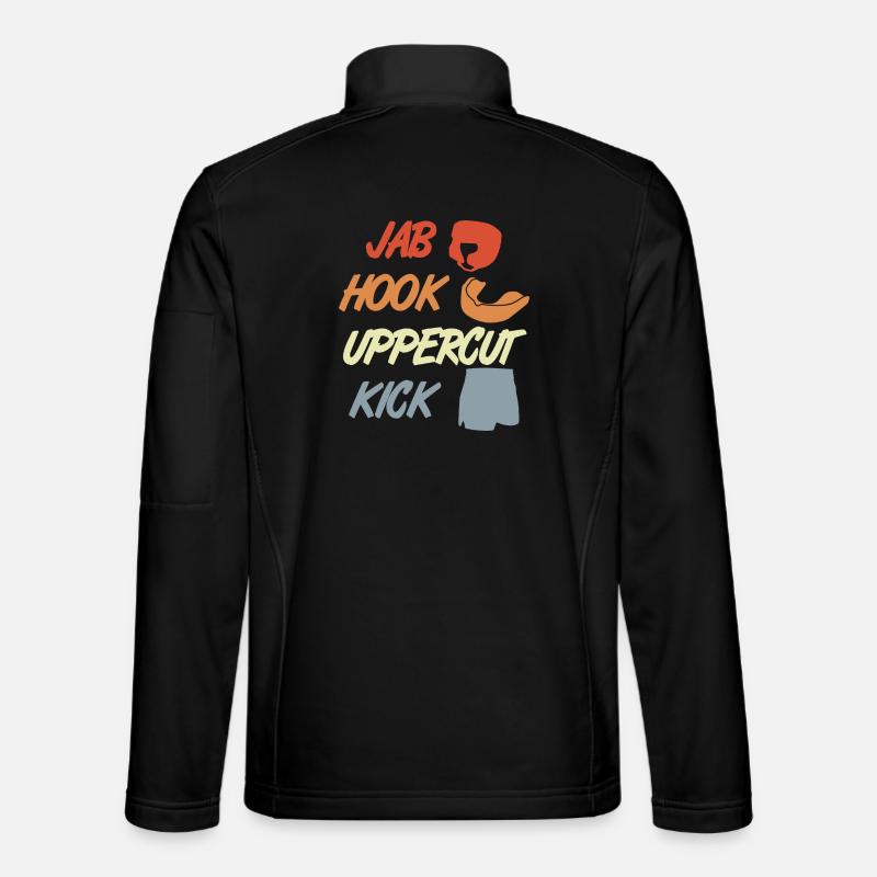 Jab Hook Uppercut Kick - Unisex Softshelljacke - Schwarz