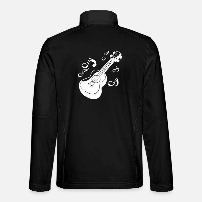 Graphiques Ukulele - Veste en tissu softshell Unisexe - noir