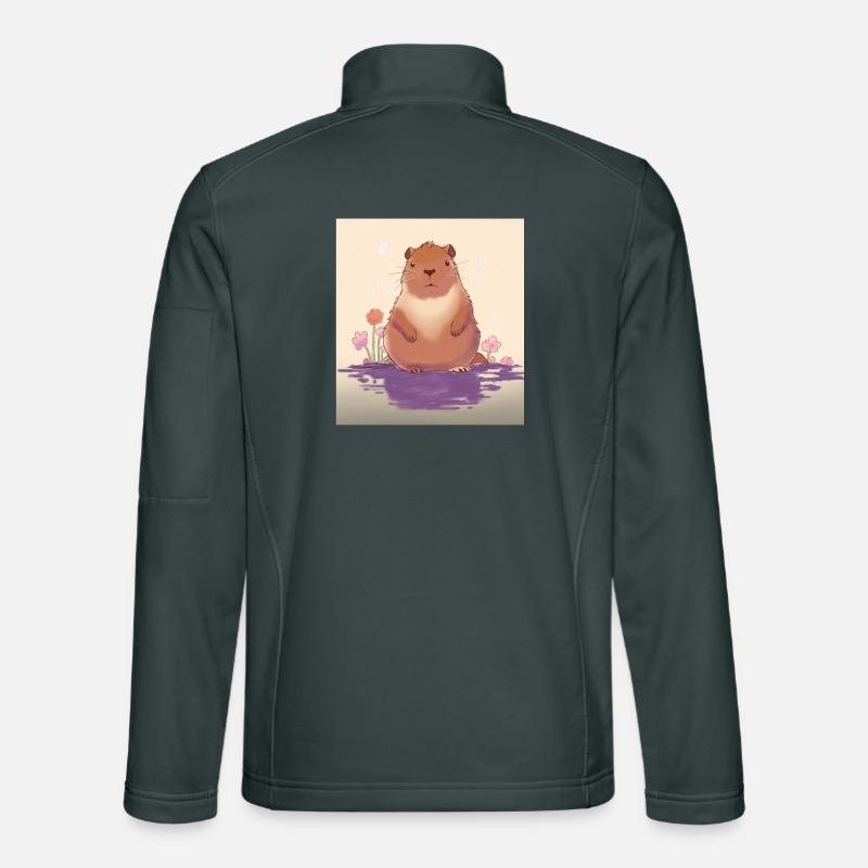 Pastel Lac Capybara Veste en tissu softshell Unisexe