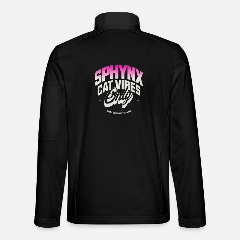 Sphynx-Katzen-Vibes - Unisex Softshelljacke - Schwarz