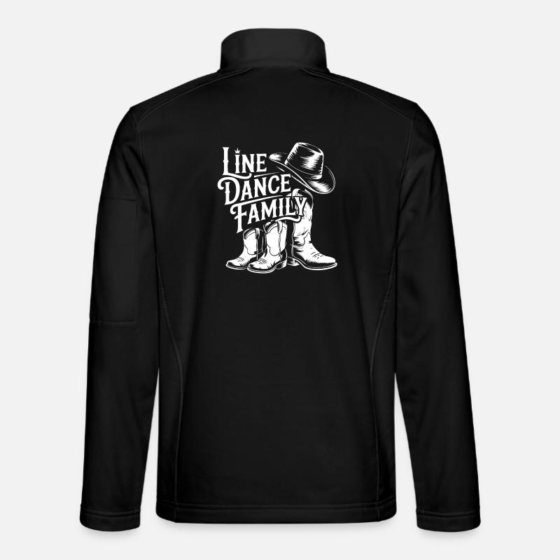 Line Dance Family Boots - Unisex Softshell Jacket - black
