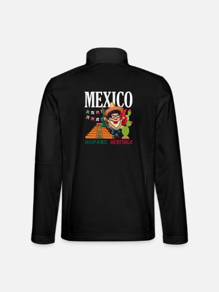 Mexiko Stolz & Heimat Mexikaner Mexico Flagge - Unisex Softshelljacke - Schwarz - Hinten