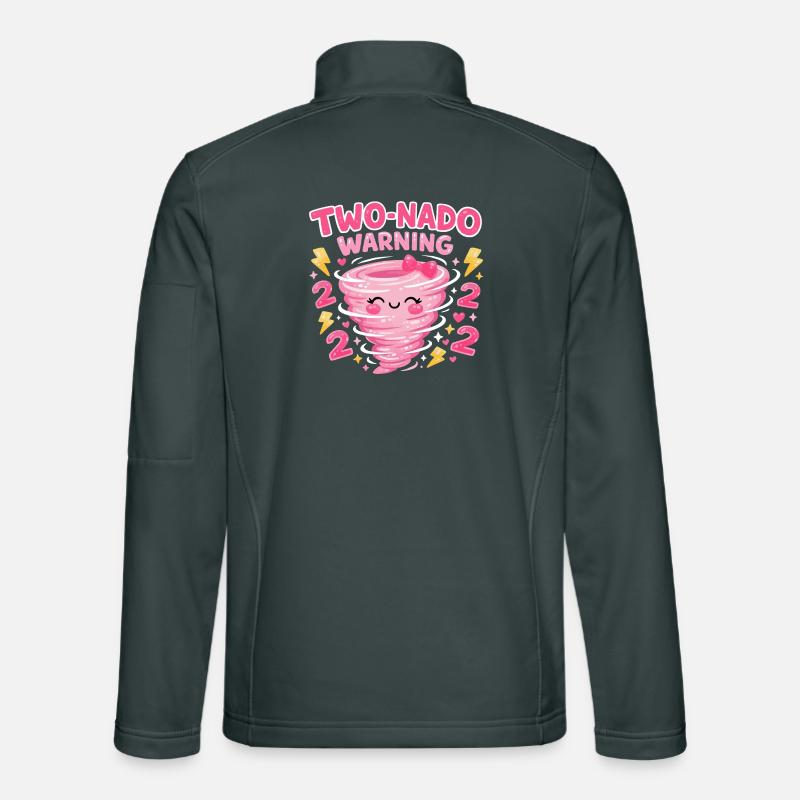 Two-nado Warning 2. Geburtstag Mädchen Design Unisex Softshelljacke
