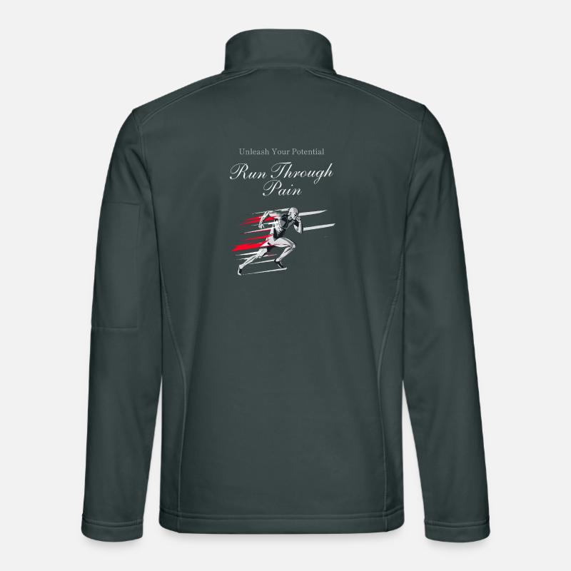 Motivation pour courir et jogging, design de coureur sprint Veste en tissu softshell Unisexe