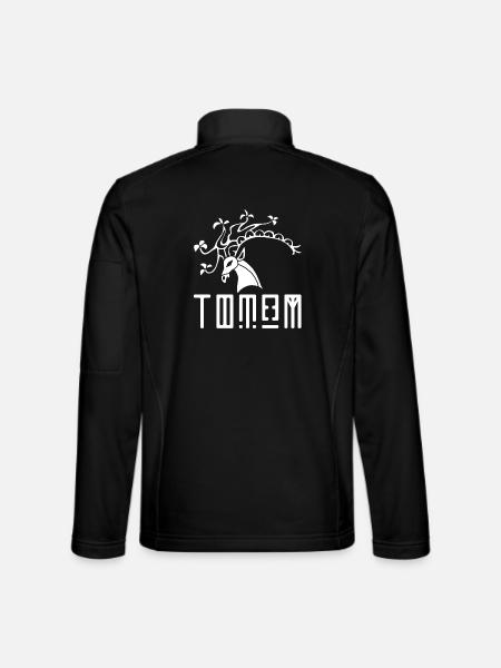 Cerf blanc animal totem - Veste en tissu softshell Unisexe - noir - Dos