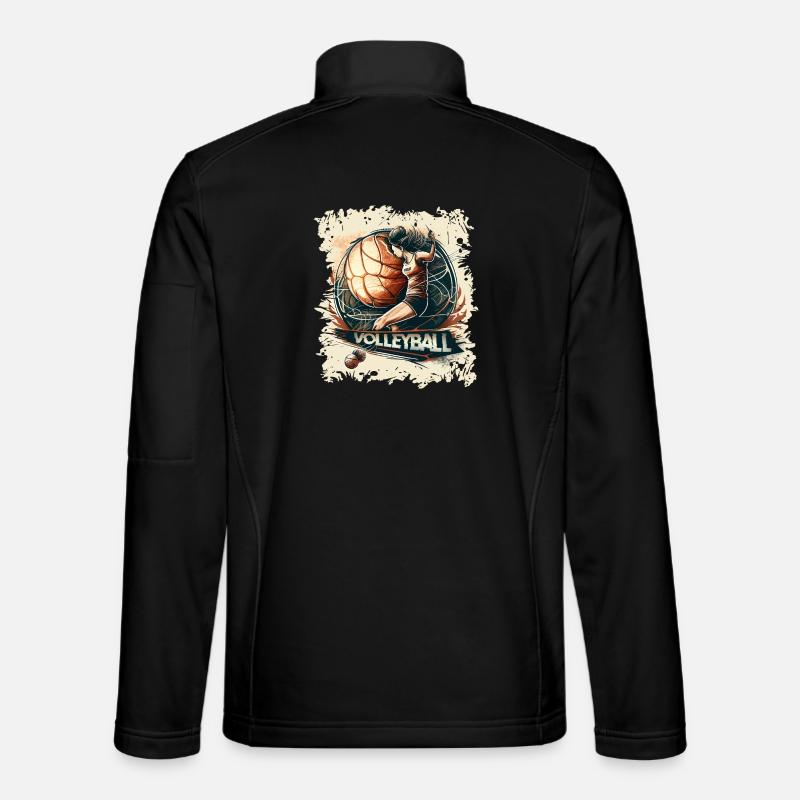 Volleyball - Unisex Softshelljacke - Schwarz