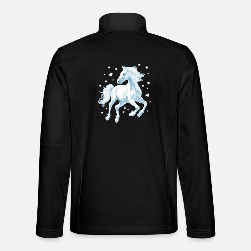 Horse with stars - Unisex Softshell Jacket - black