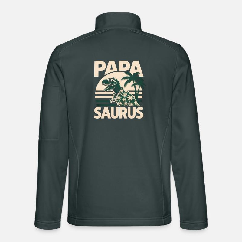Papa Saurus Rex Dinosaurier Vatertag Geschenk Unisex Softshelljacke