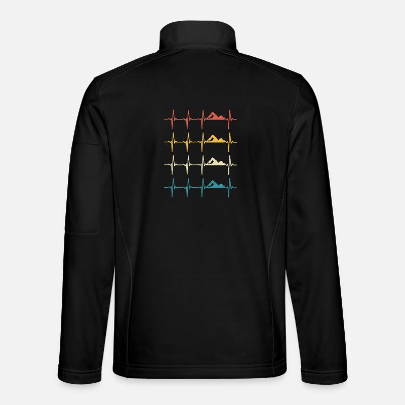 Schwimmer-Herzschlag-Schwimmen - Unisex Softshelljacke - Schwarz