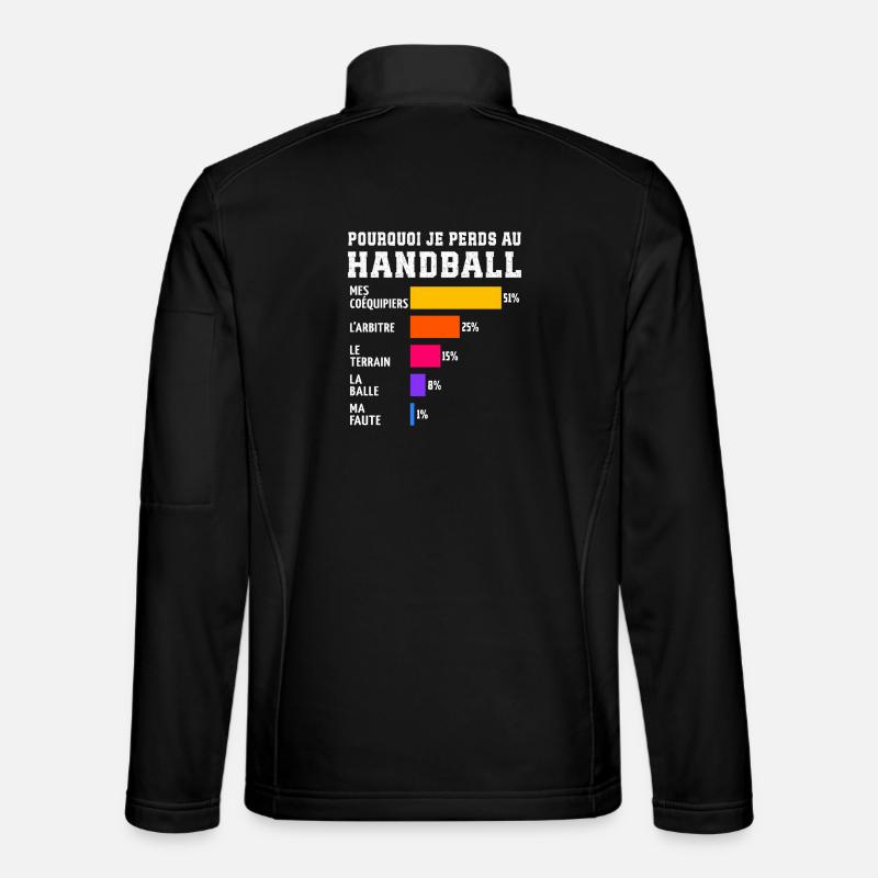 Why I Lose at Handball - Unisex Softshell Jacket - black