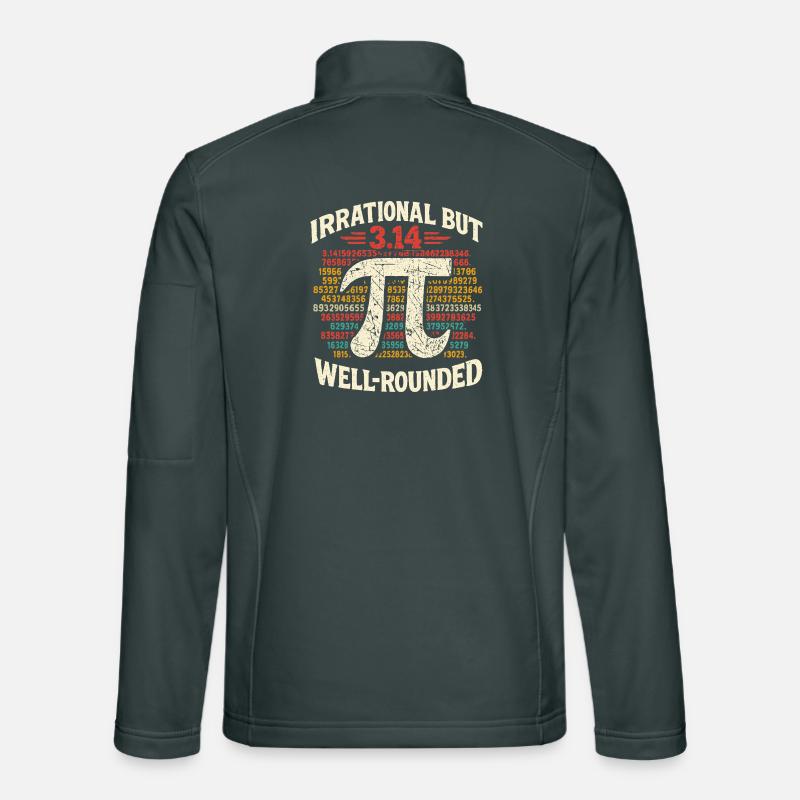 Conception irrationnelle mais complète des mathématiques du Pi Day Veste en tissu softshell Unisexe