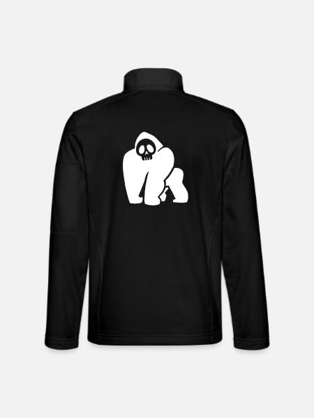 White Gorilla Skull - Unisex Softshell Jacket - black