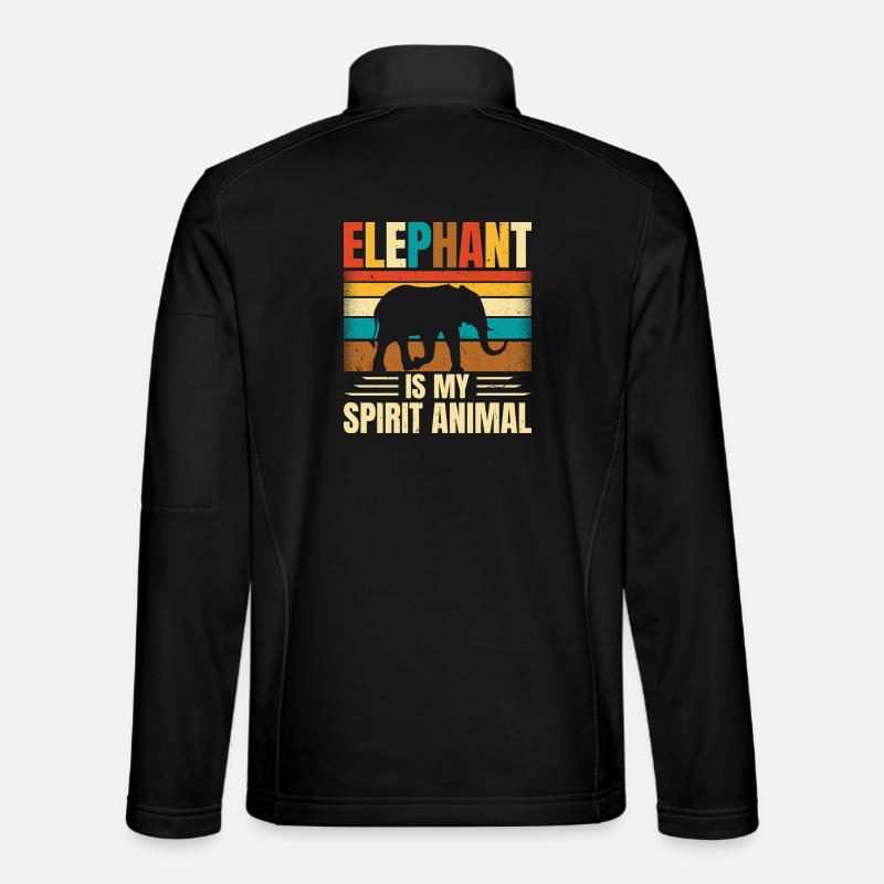 Éléphant - Veste en tissu softshell Unisexe - noir