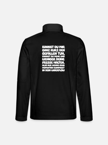 Can you do me the favor very briefly, can - Unisex Softshell Jacket - black - Back