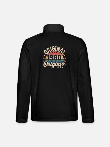 May 1980: The Original May 1980 - Classic Edition - Unisex Softshell Jacket - black - Back