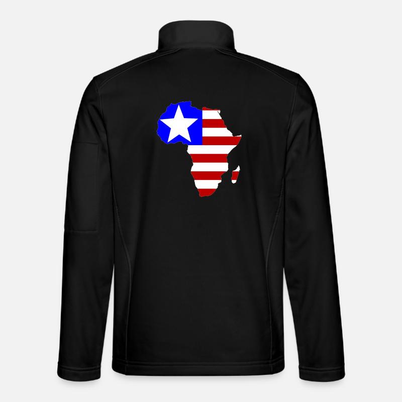Liberia_Flagge_Afrika - Unisex Softshell Jacket - black
