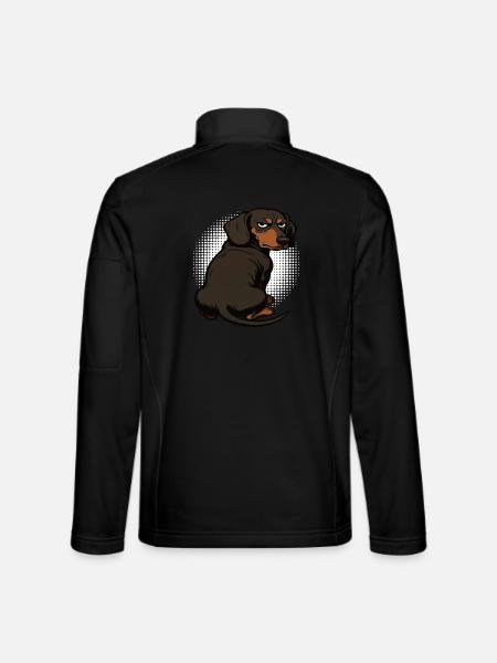 Dackel Dackelbesitzer Dackelhalter Dackelliebhaber - Unisex Softshelljacke - Schwarz