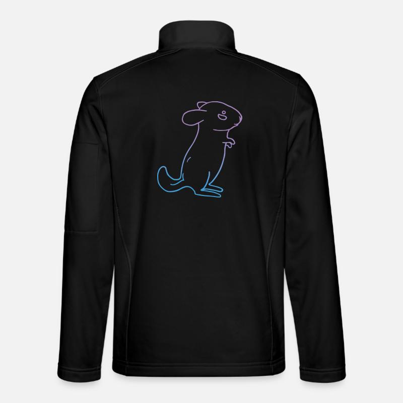Chinchilla Tier - Unisex Softshelljacke - Schwarz