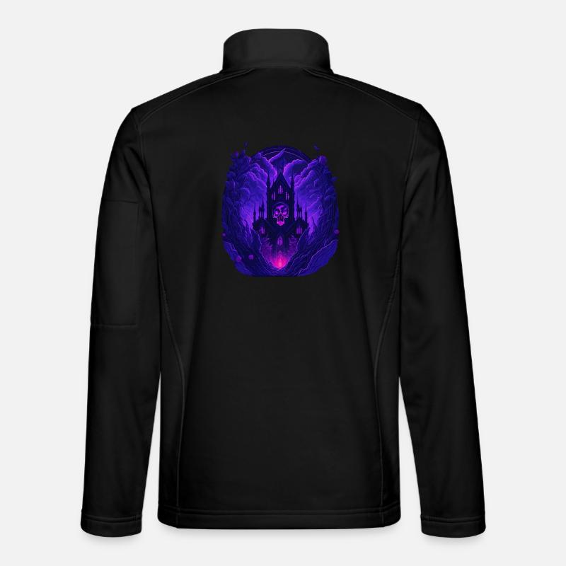 neon gothic Architektur gotisches Schloss Unisex Softshelljacke