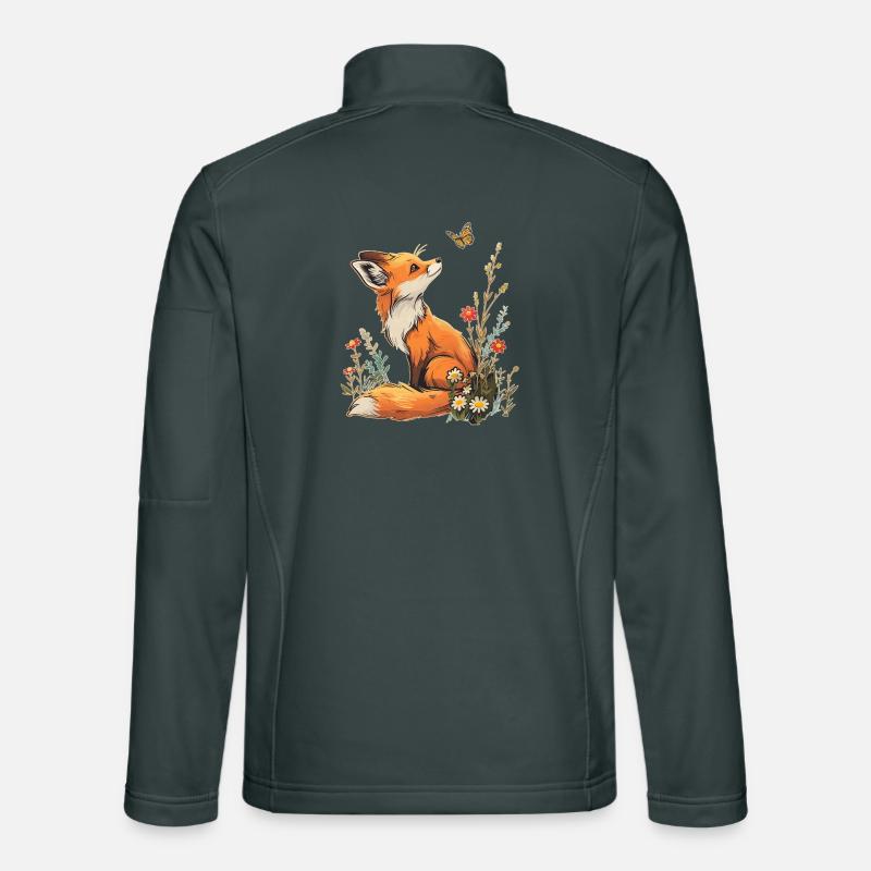 Renard et papillon Veste en tissu softshell Unisexe