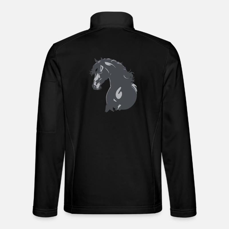 Rappe Pferd Silhouette - Unisex Softshelljacke - Schwarz