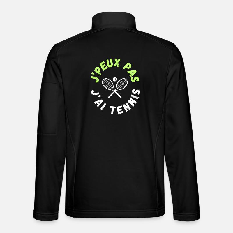 Tennis-Design - Unisex Softshelljacke - Schwarz