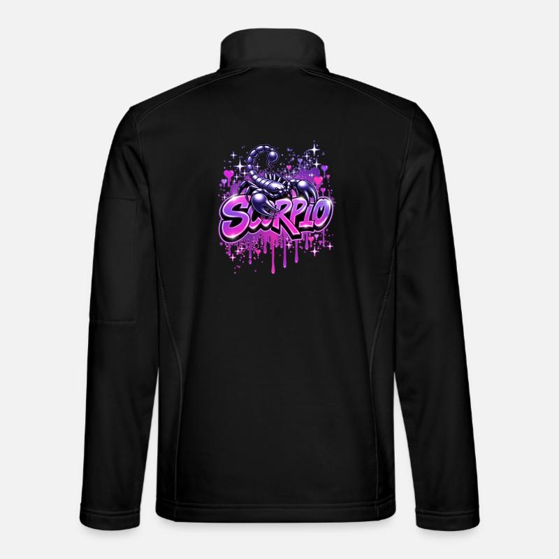 ♏ -Skorpion- Sternzeichen im Graffiti-Stil - Unisex Softshelljacke - Schwarz